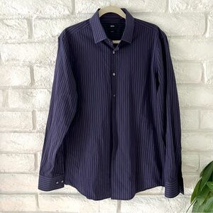 Boss Slim Fit Striped Dress Shirt